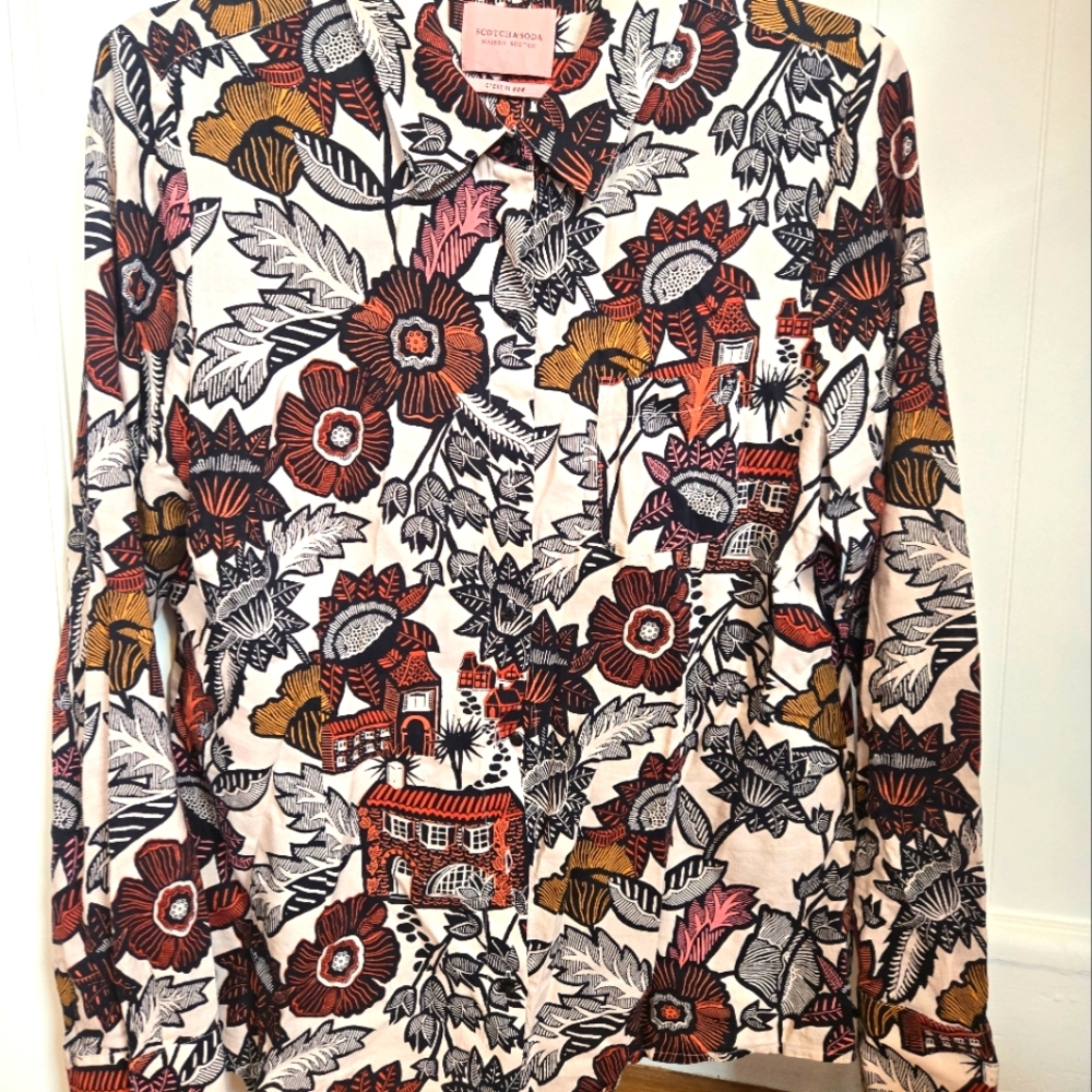 Scotch & Soda Medium Holiday Shirt